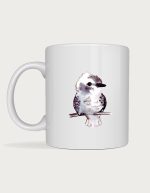 Bird mug - watercolour kookaburra perched on a branch