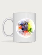 Lorikeet mug - Rainbow Lorikeet watercolour portrait