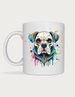 Dogs mug - Colour Splash Dripping Dog