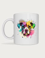 Dog dad mug - Colour Splash Rainbow Dog