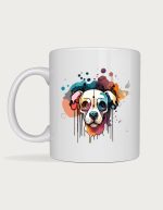 Colour splash puppy mug