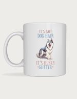 Dog on coffee mug - Husky Glitter