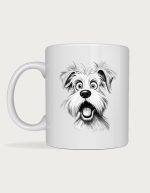 Surprised terrier sketch mug