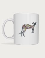 Kangaroo mug - bold cross-hatch kangaroo art