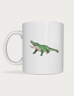 Australian animal mug - low poly crocodile design