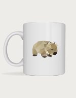Wombat mug - geometric low-poly wombat