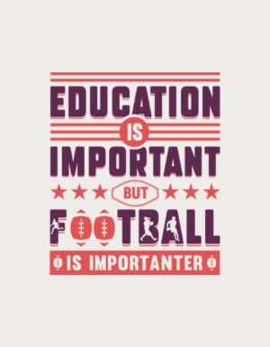 Football Is Importanter mug design - flat print artwork shown on a plain background