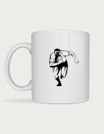 Rugby mug - player sprinting with ball silhouette