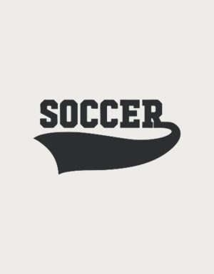 Bold varsity Soccer text design - flat print artwork for the soccer mug
