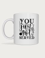 Tennis gift - You Just Got Served script lettering