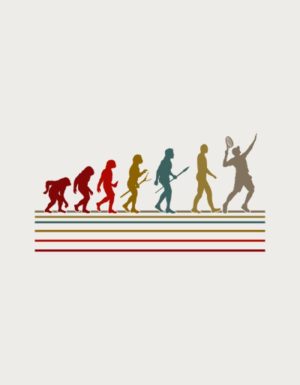 Evolution of Tennis design - flat print artwork for the tennis mug