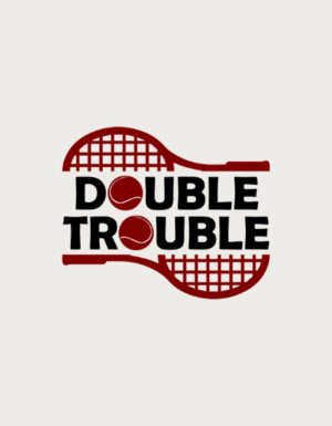 Double Trouble doubles design - flat print artwork for the tennis mug