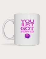 Tennis gift - You Just Got Served purple stencil design