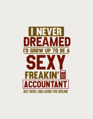 Sexy Freakin' Accountant - flat print artwork for the accountant mug funny
