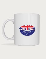 Aussie mug - Australian flag lips design