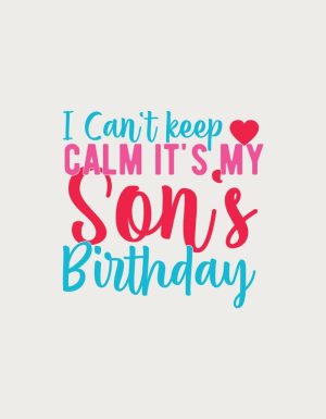 Son's Birthday design - flat print artwork for the birthday mug