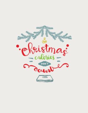 Christmas Calories Don't Count mug design - flat print artwork shown on a plain background