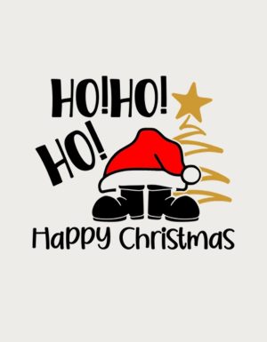 Ho Ho Ho Happy Christmas design - flat print artwork for the Christmas mug