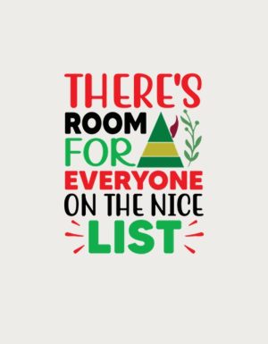 Nice List elf mug design - flat print artwork shown on a plain background