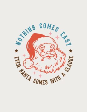 Santa Comes With A Clause mug design - flat print artwork shown on a plain background