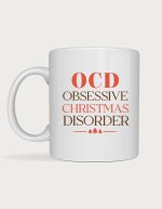 OCD Christmas serif mug