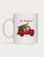 Christmas Cat Truck mug