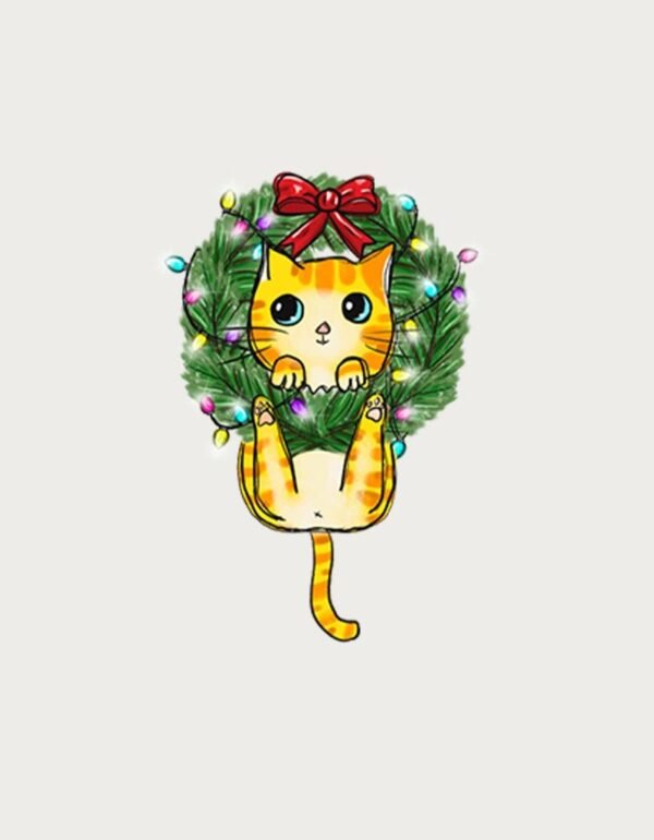 Christmas Mug - Cat Wreath