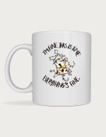 Everything Is Fine Christmas cat mug