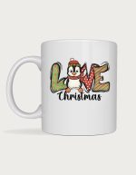 Love Christmas penguin mug
