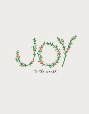 Joy To The World mug design - flat print artwork shown on a plain background