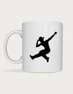 Dancing man silhouette mug