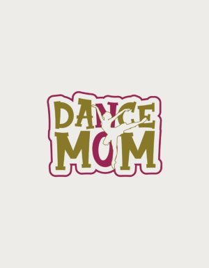 Bold bubble lettering with dancer silhouette - flat print artwork for the dance mum mug