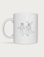 Mug dance - Dancing Women line art illustration