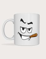 Funny face mug - Confident Face smug cigar expression