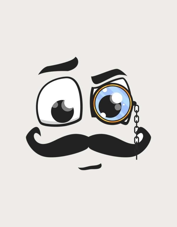 Face Mug - Monocle Mustache Mug