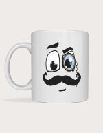 Novelty mug - Monocle Mustache distinguished face