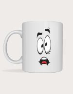 Funny face mug - Perplexed confused expression