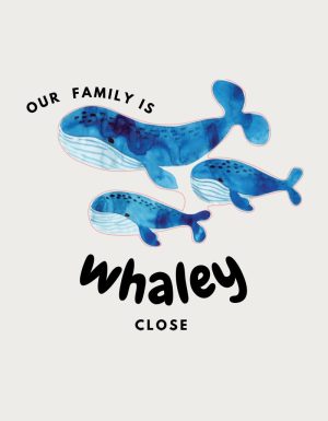 Whaley Close family mug design - flat print artwork shown on a plain background