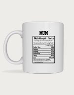 Mum Nutritional Facts mug