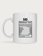 Dad mug - Dad nutritional facts label design