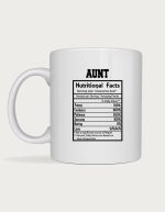 Family mug - Aunt nutritional facts label design