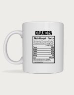 Grandpa Nutritional Facts mug