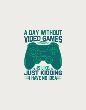 Day Without Video Games mug design - flat print artwork shown on a plain background