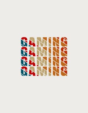 Bold retro Gaming Gaming Gaming repeat design - flat print artwork for the gaming mug