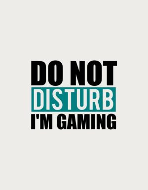 Do Not Disturb I'm Gaming mug design - flat print artwork shown on a plain background