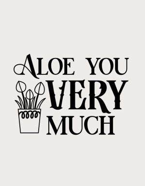 Aloe You Very Much mug design - flat print artwork shown on a plain background