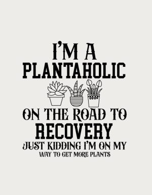 I'm A Plantaholic mug design - flat print artwork shown on a plain background
