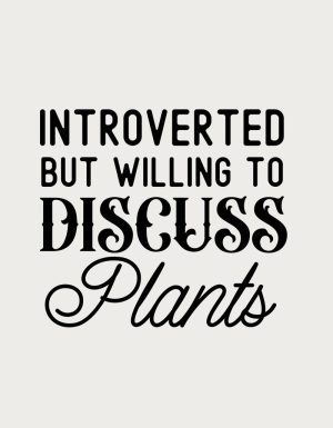Willing To Discuss Plants mug design - flat print artwork shown on a plain background