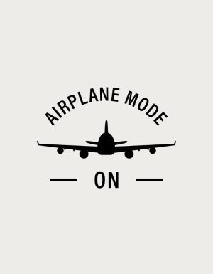 Airplane Mode On design - flat print artwork for the holiday mug