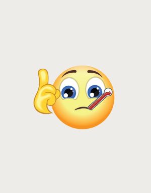 Sick Emoji design - flat print artwork for the get well soon gift mug